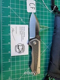 Burchtree Bladeworks Euclid With Titanium/CF Handle & M390 Folding Pocket Knife