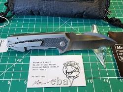 Burchtree Bladeworks Euclid With Titanium/CF Handle & M390 Folding Pocket Knife