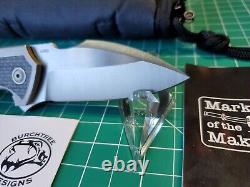 Burchtree Bladeworks Euclid With Titanium/CF Handle & M390 Folding Pocket Knife