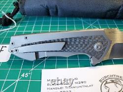 Burchtree Bladeworks Euclid With Titanium/CF Handle & M390 Folding Pocket Knife