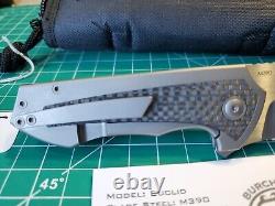 Burchtree Bladeworks Euclid With Titanium/CF Handle & M390 Folding Pocket Knife