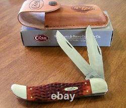 CASE XX New Chestnut Jigged Bone Handle 2 Blade Folding Hunter Knife/Knives