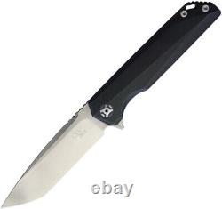 CH Knives Framelock Black Titanium Folding M390 Tanto Pocket Knife