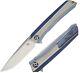 Ch Knives Lightweight Folding Knife 3.5 D2 Tool Steel Blade Titanium Handle