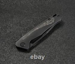 CMB Made Knives Folding Knife 3.75 CPM S35VN Steel Blade Titanium/Carbon Fiber