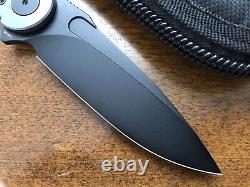 CMB Made Knives Folding Knife M390 Blade Titanium + Carbon Fiber Handle