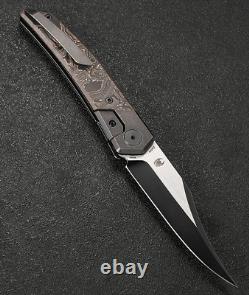 CMB Made Knives Zetsu Folding Knife 3.62 M390 Steel Blade Titanium/Carbon Fiber