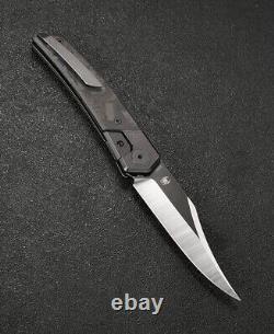 CMB Zetsu CMB-09B Titanium+Carbon Fiber Handle M390 Steel Pocket Folding Knife