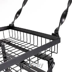 Carbon Steel kitchen Trolley Folding Hand Truck Compact Cart Retractable Handle