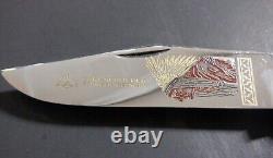 Carl Schlieper Eye Brand 1 Blade Indian Chief Engraved Stag Hunter 5 1/2