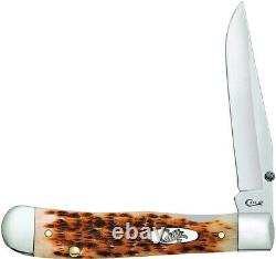 Case Cutlery Kickstart Trapperlock A/O Amber Bone Folding Pocket Knife 30090