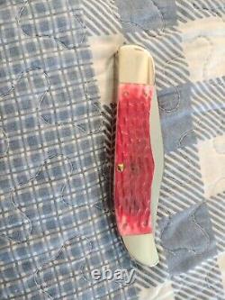 Case Dark Red Bone Peach Seed Jig Large Folding Hunter 31960 Carbon Steel Blade