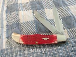 Case Dark Red Bone Peach Seed Jig Large Folding Hunter 31960 Carbon Steel Blade