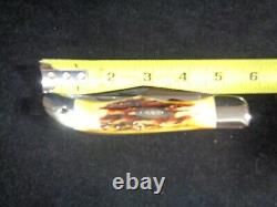 Case XX USA 10 Dot 1970, 5265 Sab Narly Fat Stag Folding Hunter Knife Mint Cond