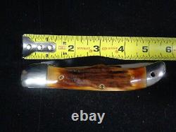 Case XX USA 10 Dot 1970, 5265 Sab Narly Fat Stag Folding Hunter Knife Mint Cond