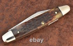 Case XX USA 3 Dot 1977 Jigged Brown Bone Cigar Knife 62055 Nice (11693)