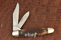 Case XX USA 3 Dot 1977 Jigged Brown Bone Cigar Knife 62055 Nice (11693)
