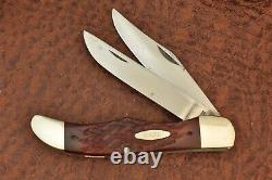Case XX USA 5 Dot 1985 Wood Jumbo Folding Hunter Knife Nice 6265 Sab (11953)
