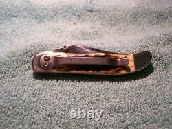 Case xx Kickstart Mid Folding Hunter Knife Amber Bone SS Knives 03015 With Clip