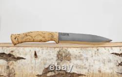 Casstrom No 14 SFK Fixed Knife 5.5 A8 Mod Carbon Steel Blade Curly Birch Handle