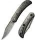 Civivi Appalachian Folding Knife 2.96 Damascus Steel Blade Carbon Fiber Handle