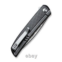 Civivi Knives Savant C20063B-DS1 Frame Lock Damascus Carbon Fiber Pocket Knife