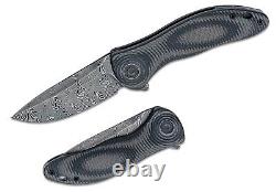 Civivi Synergy3 Folding Knife 3.24 Damascus Steel Blade G10/Carbon Fiber Handle