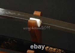 Clay Tempered Folded 15 Times Japanese Samurai Katana Sword Quench Real Hamon