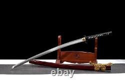 Clay Tempered Folded Steel Full Tang Blade Japanese Samurai Sword Katana Sharp