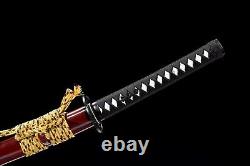 Clay Tempered Folded Steel Full Tang Blade Japanese Samurai Sword Katana Sharp