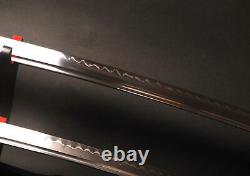 Clay Tempered Japanese Samurai Katana &Wakizashi Sword Folded Carbon Steel Black