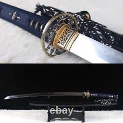 Clay tempered Folded Steel Japanese Samurai Katana Sword full tang sharp blade