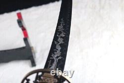 Clay tempered Folded Steel Japanese Samurai Katana Sword full tang sharp blade