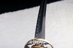 Clay tempered Folded Steel Japanese Samurai Katana Sword full tang sharp blade