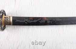 Clay tempered Folded Steel Japanese Samurai Katana Sword full tang sharp blade