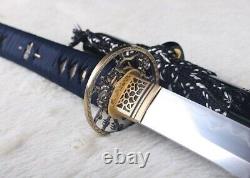 Clay tempered Folded Steel Japanese Samurai Katana Sword full tang sharp blade