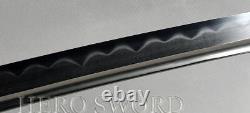 Clay tempered Folded Steel Japanese samurai sword Handmade Katana Free Shipping