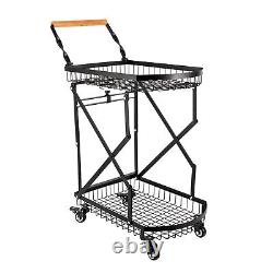 Compact Folding Carbon Steel Hand Truck Trolley Luggage Cart Foldable Dolly Push