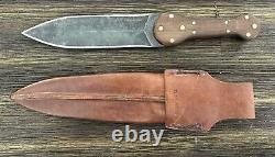 Condor Trade Dag Fixed Knife 8 Double Edge 1095HC Steel Blade Walnut Handle