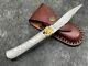 Custom Handmade D2 High Carbon Steel Blade Pocket Folding Knife Withsheath