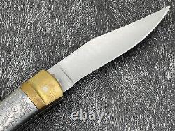 Custom Handmade D2 High Carbon Steel Blade Pocket Folding Knife WithSheath