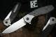 Custom Knife Factory Mkad Empat Folding Knife M390 Blade Titanium $ Carbon Fiber