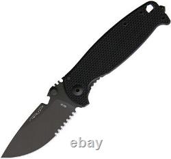 DPx Gear Milspec 3.0 HEST Framelock Black G10 Folding Serrated Niolox Knife 202