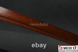 Damascus Folded Steel Japanese Samurai Katana Sword Bloody Red Blade Dragon Saya