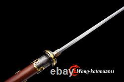 Damascus Folded Steel Rosewood Chinese Sword Round Head Sui Dao Funtional Sharp