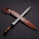 Damascus High Carbon Folded Steel Viking Sword Full Tang Handmade Razor Sharp Hc
