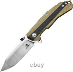 Defcon Atlas Folding Knife 3.75 CPMS 35VN Steel Tanto Blade Titanium Handle