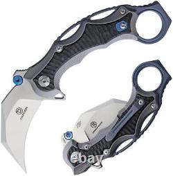 Defcon Framelock Folding Knife 3 S35VN Steel Blade Titanium/Carbon Fiber Handle