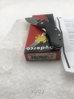 Discontinued Spyderco C65CFP Lum Chinese Folding Knife New In Box