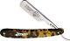 Dovo Barbarossa Straight Folding Carbon Steel Razor Blade Faux Tortoise Handle